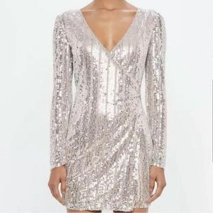 Peave & love silver sequin dress
